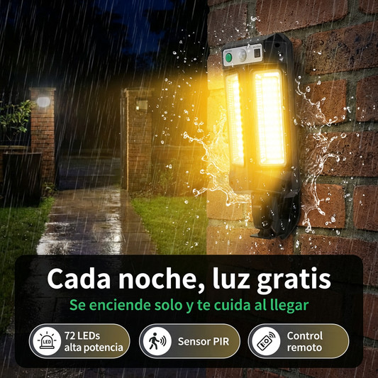 Luz solar con Sensor de Movimiento – Ilumina y Protege tu Hogar sin Energía Eléctrica
