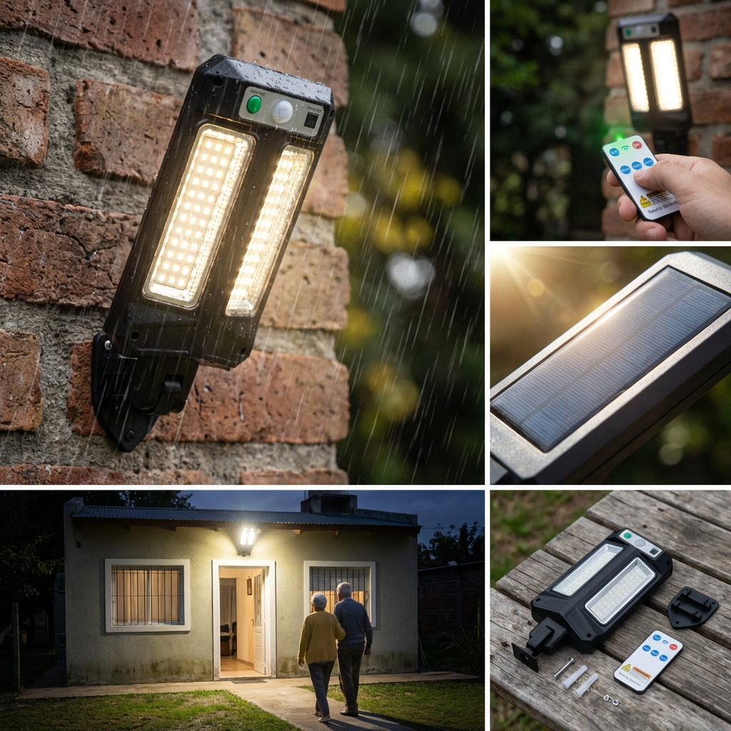 Luz solar con Sensor de Movimiento – Ilumina y Protege tu Hogar sin Energía Eléctrica